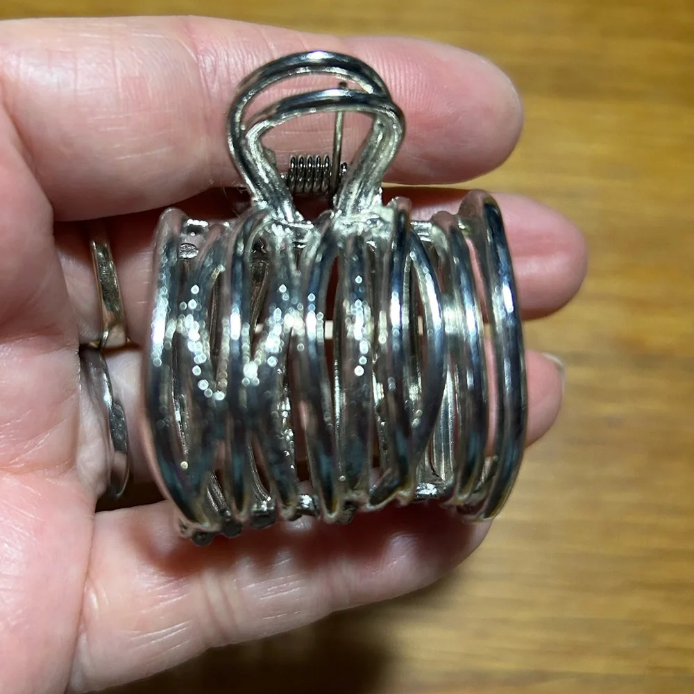 BOGO Silver Hair Clip - Picture 1 of 8